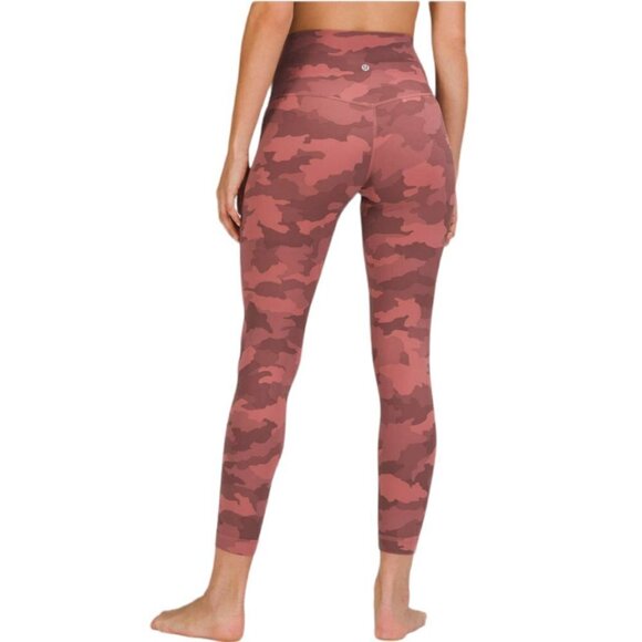 Lululemon Align High-Rise Pant 25" Yoga Leggings Camo Brier Rose Multi Pink 2 - Picture 1 of 6